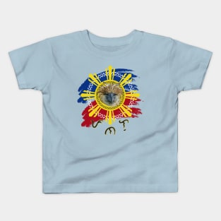 Philippine Flag Eagle Baybayin word Panalo (Win / Victory) Kids T-Shirt